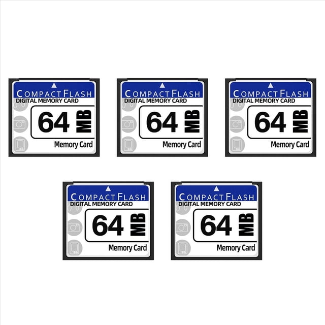 5X 64MB Compact Flash Memory Card for Camera, Advertising Machine, Industrial Computer Card,5 x Compact Flash Card,White&blue