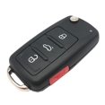 thumbnail image 1 of Carcasa Plegable Para Llave De Coche, Compatible Con Vw Volkswagen Gti Jetta Eos Golf, Repuesto De Entrada Sin Llave, Mando A Distancia, Carcasa De Cubierta (1), 1 of 5