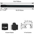 thumbnail image 2 of FSLiving 19.4Inches H Track with Plug in Cord,Mounting Hardware, 120V Single Circuit, Black Track Rail Replacement Interior Surface Mounted for Ceiling Wall Pendant Lights Track Spotlights 2PC, 2 of 7