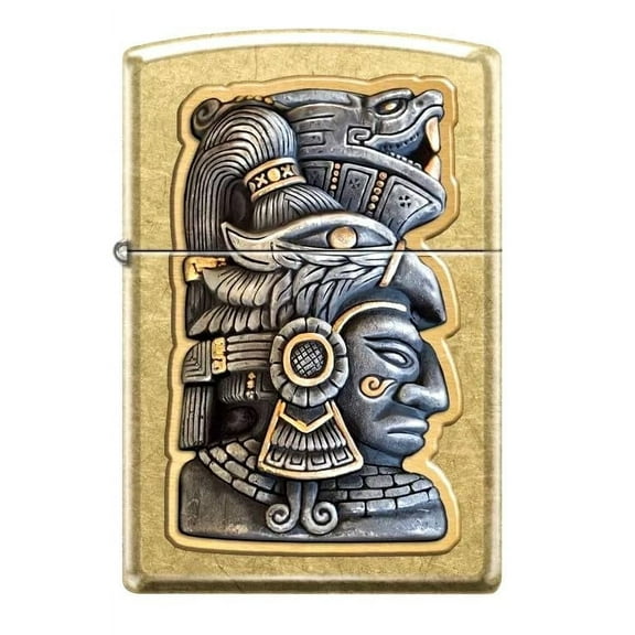 Zippo Rick RIETVELD Mayan Carving Windproof Oil Lighter - Christmas, Halloween & Valentines Day Gift