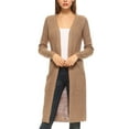thumbnail image 5 of Fashionazzle Women's Casual Open Front Knit Sweater Long Cardigan with Pocket, 5 of 16