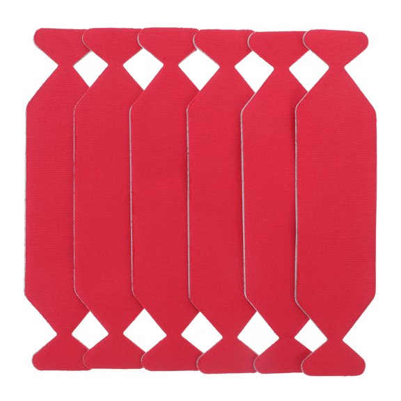 Milisten 6-Pack Red Microfiber Flannel Squeegee Buffer Stickers for Easy Car Film Installation and Window Tinting
