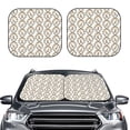 thumbnail image 6 of Lsque Retro Bunny 2 PCS Windshield Sun Shade | CarFoldable Window Covers | Car Accessories Reflect UV for Universal Cars SUV Truck | Small, 6 of 7