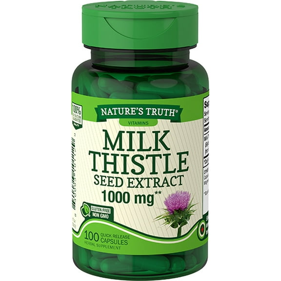 Nature's Truth Milk Thistle Seed Extract 1000 mg Quick Release Capsules - 100 ct