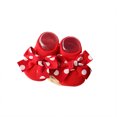 thumbnail image 1 of Honganda Baby's Anti Skid Socks, Boat Line Socks with Mesh Wave Point Bowknot, 1 of 4