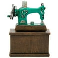 thumbnail image 4 of Retro Miniature 3" Resin Vintage Sewing Machine Figurine with Quartz Clock, 4 of 5