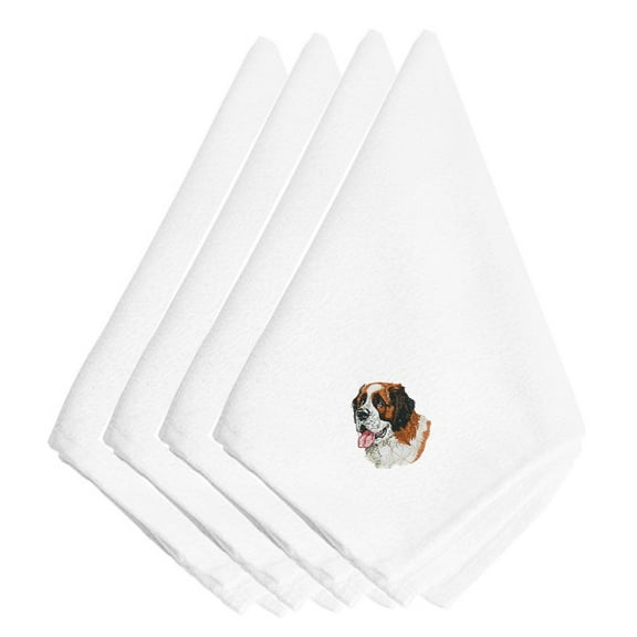 Saint Bernard Embroidered Napkins Set of 4