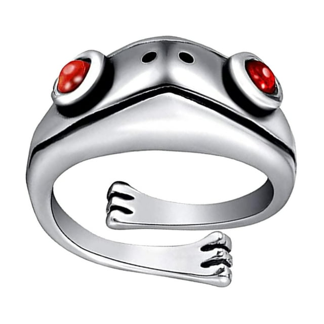 abierto diseño de animal, de de rana para mujeres, hombres, adolescentes, niñas y , joyería de A Sunnimix Anillos abiertos