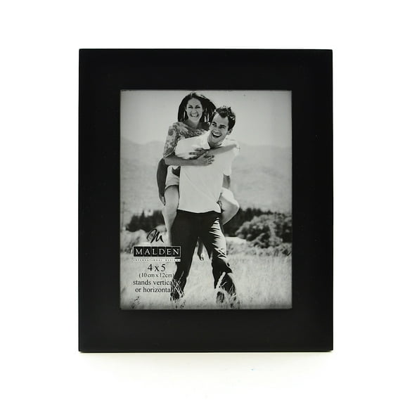 Linear Black Wood Photo Frames 4 in. x 5 in. (pack of 2)