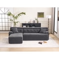 thumbnail image 3 of Dark Gray Fabric Sofa - Deeper Seat Depth - Home Entertainment - Relaxing with Guests, 3 of 5