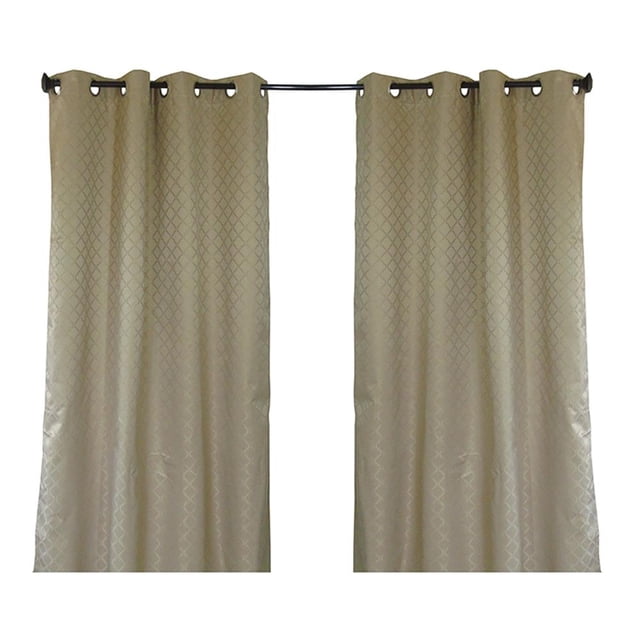 Cortina Deco 135 x 220 cm Black Out Pattern Beige
