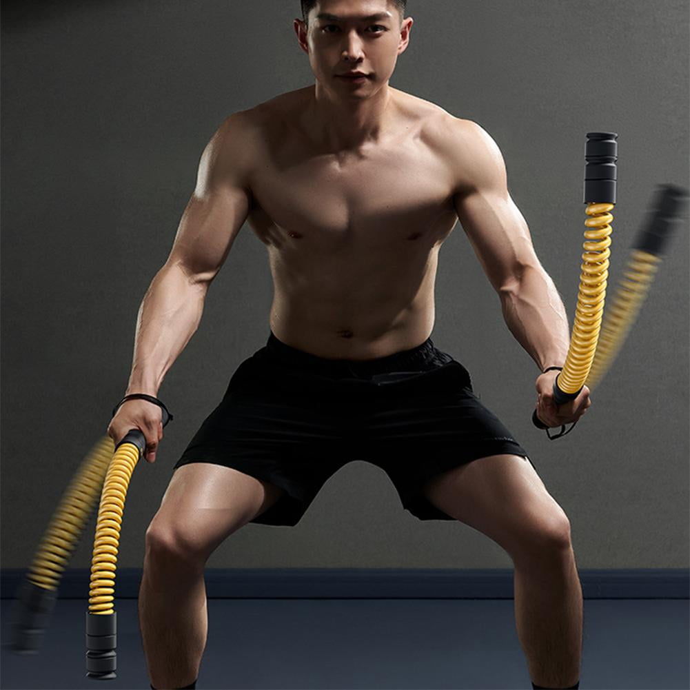 2 PCS Adjustable Ropeless Battle Ropes for Home Gym, Heavy Duty Cordless Battle Ropes 4 Adjustable Weight Levels Jump Rope Portable Strength Cardio Trainer Fitness Equipment for Men & Women