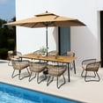 thumbnail image 5 of Pellebant Set of 2 Rattan Single Seat, Outdoor Patio Furniture Set for Patio for Balcony, Beige Cushions, 5 of 6