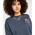 thumbnail image 3 of Juniors' Rose Graphic Sweatshirt Turbulence M, 3 of 3