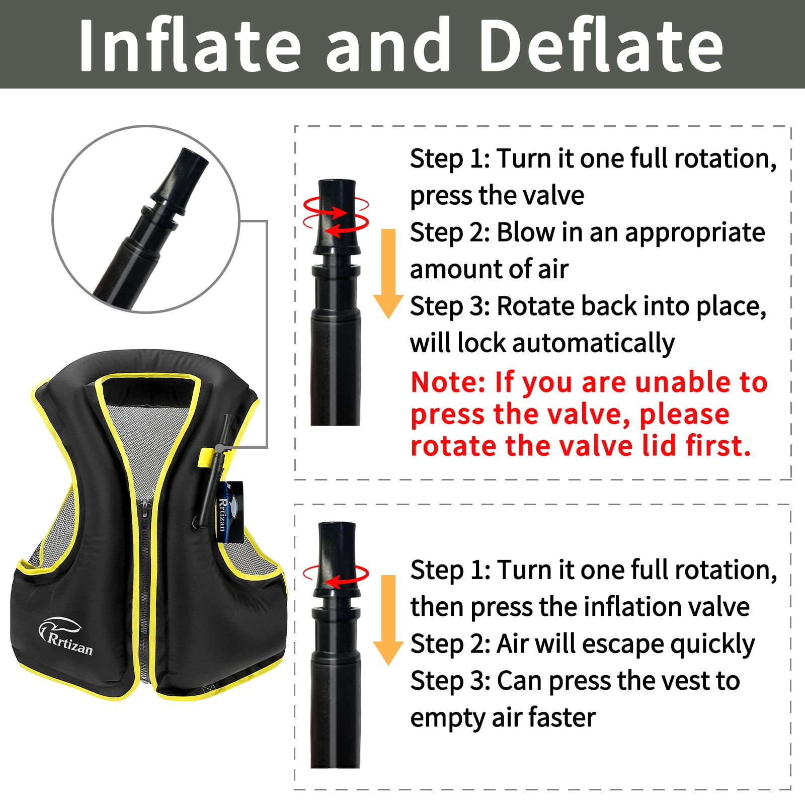 Adult Buoyancy Vest Life Jacket , High Buoyancy, Adjustable Straps, Lightweight Comfortable Quick-Drying Unisex for Boating Fishing Kayaking Swimming Water Sports, Orange