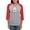 Heather/Red, variant on CafePress - Halloween Ghost Reading School Women's Baseball T Shirt - Womens Baseball Tee