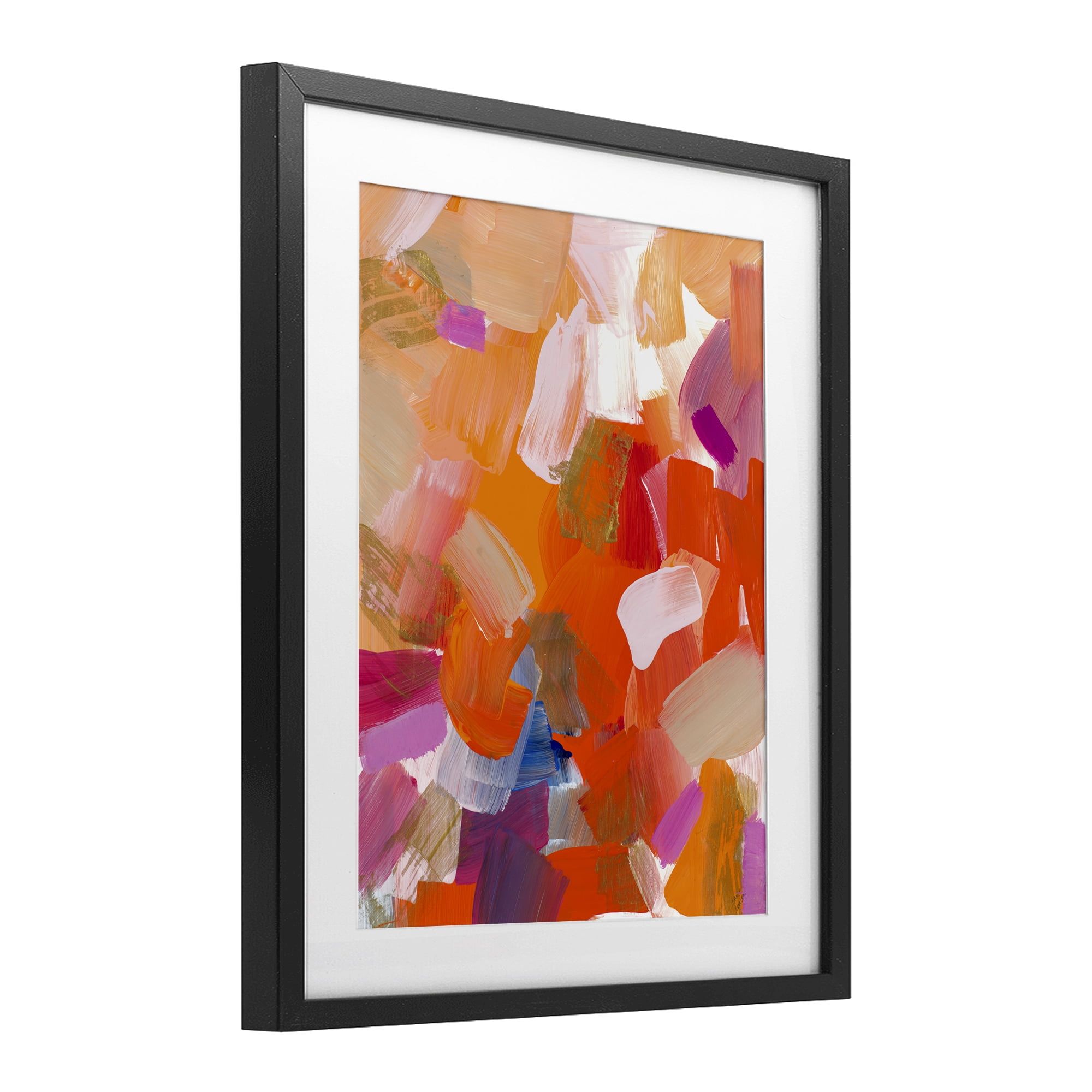 Stupell Industries Confetti Petals Abstraction Black Framed Print Under Glass, design by Lanie Loreth