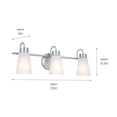 thumbnail image 2 of Kichler Lighting - Erma - 3 Light Bath Vanity In Updated Traditional Style-8.5, 2 of 6