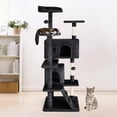 thumbnail image 2 of YRLLENSDAN 54 inch Tall Cat Tree Tower for Indoor Cats, Large Cat Tower with Scratching Post, Cat Climbing Tower with Cat Tree House, Sturdy Cat Condo, Dark Gray, 2 of 7