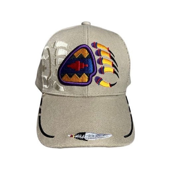 Native Pride Embroidered Baseball Caps - Khaki Color - Unisex Style -- FREE USA Shipping--(CapNp671K)