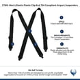 thumbnail image 4 of CTM  Elastic Plastic Clip-End TSA Compliant Airport Suspenders (Men), 4 of 4