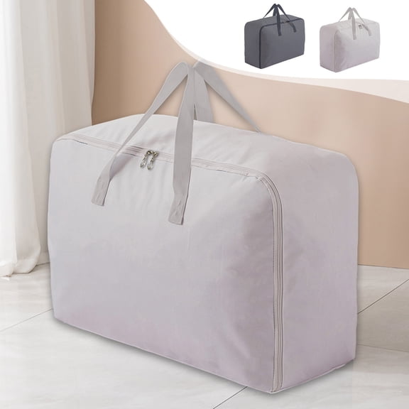 RFUGUG Large Storage Bags, Folding Moving Comforter Blanket Storage Bags Closet Organizers and Storage Containers with Strong Handles&Zippers Clear Window for Bedding Pillow, Clothes, Duvet