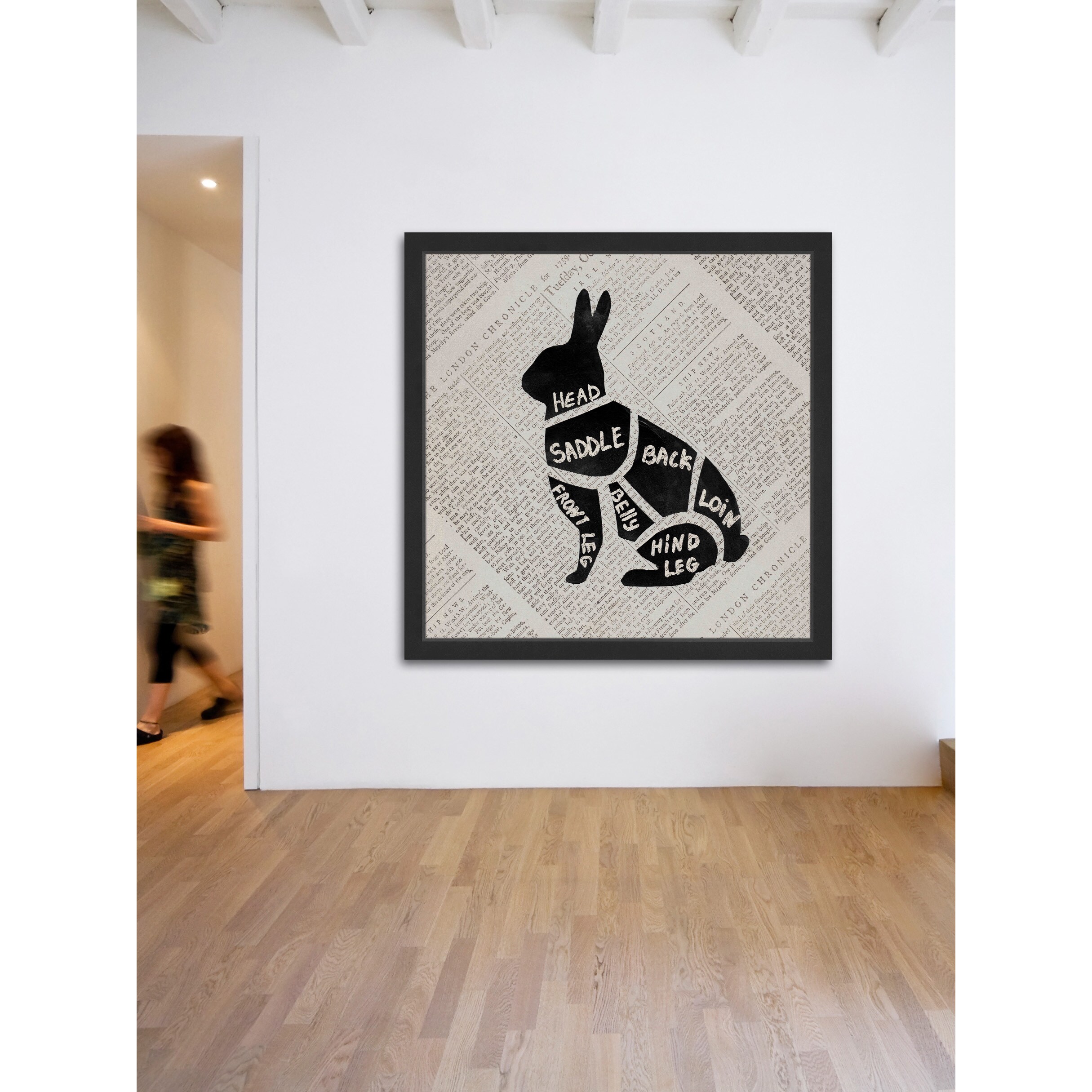 "Rabbit Cuts" Framed Painting Print