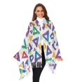 thumbnail image 3 of FORMRS Womens Scarf Winter Soft Long Big Warm Shawls Wrap Tassel Scarves, Green Simple Triangles, 3 of 9