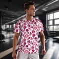 thumbnail image 3 of Wukai Tulips Flowers Print Men's Short-Sleeved Mesh T-Shirt,Quick-Dry Short Sleeve Workout T-Shirt-5X-Large, 3 of 8