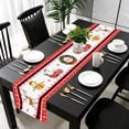 thumbnail image 4 of Christmas Table Runner Linen Decorative Table Cloth with Tassels for Washable Wrinkle Resistant Table Runners for Christmas Party Dinner, Xmas Theme Dining Room, 14X71 Inches, 4 of 5