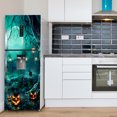 thumbnail image 2 of Halloween Door Sticker Refrigerator Stickers Horror Wall Decal Self-Adhesive Waterproof Removable Door Murals Wallpaper Home Decoration,SP-F703,L(45x200cmx2Pcs), 2 of 15