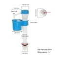 thumbnail image 3 of ColoMX Válvula de llenado de inodoro: Válvula de llenado de inodoro universal con funcionamiento silencioso para un control eficiente del agua en los tanques del baño Universal para la mayoría, 3 of 7