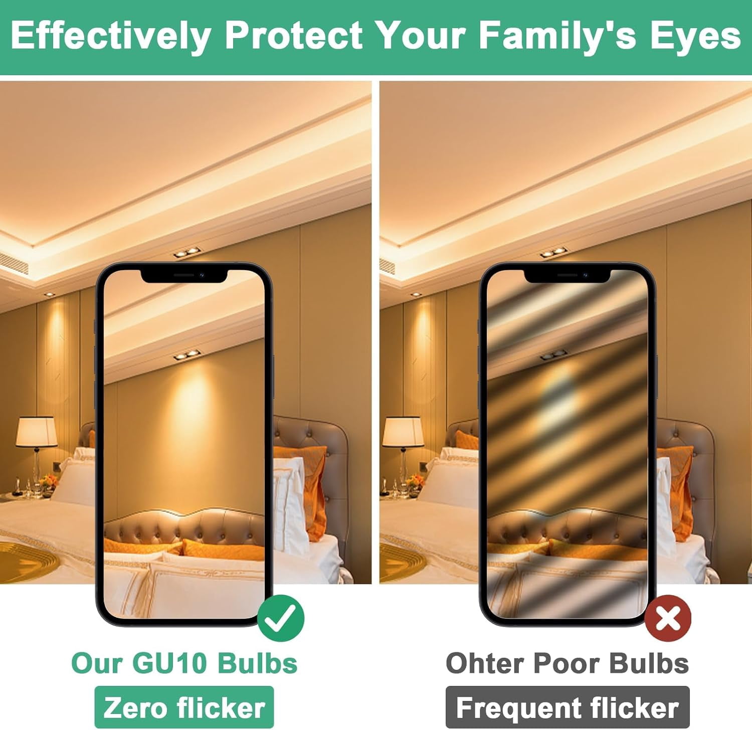 GU10 Halogen Bulb 120V 50W Halogen Light Bulbs for Candle Warmer Lamp,  MR16 with Glass Cover, Dimmable, Pack of 10