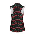 thumbnail image 2 of Whosucclay Cherries Women's Sleeveless Golf Shirts Sleeveless Golf Tennis Shirts for Womens, Quick Dry Comfortable for Outdoor Sports Fitness Exercise, 2 of 7