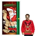 thumbnail image 5 of Christmas Door Cover Funny Santa Claus Door Cover Decoration Background Banner Xmas Door Banner Christmas Door Decoration, 5 of 8