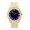 Blue-GLD, variant on Mens Silver Big Rocks with Roman Numerals Fully Iced Out Colorful Dial Watch - ST10327 RN