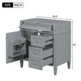 thumbnail image 6 of Euroco 30'' Bathroom Vanity without Top Sink, Modern Bathroom Storage Cabinet with 2 Drawers and a Tip-out Drawer (NOT INCLUDE BASIN), 6 of 6
