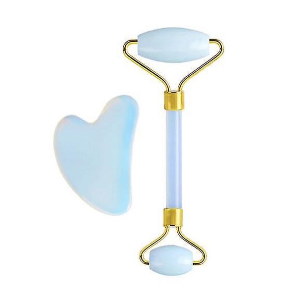 EAONE Rodillo De Hielo Para Cara, Cara Y Ojos Para Hinchazón, Alivio Del Dolor De Migraña, Con Rodillo De Jade, Gua Sha, Herramientas De Cuidado Personal Facial, Masaje Facial, Regalos Para