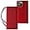 Red, variant on Embossed Flip Wallet Leather Phone Case for iPhone X XS XR SE 8 7 6 6S Plus Max, Hanging Rope, Stand, Card Holder Back Cover, Personalized Pattern Bracket Shell(Brown,X/XS)
