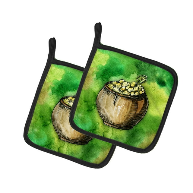Caroline's Treasures BB5769PTHD Pot Irlandais d'Or Paire de Porte-Pots