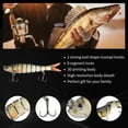 thumbnail image 3 of Wmool Leurres de Pêche 8 Segments Poisson Bar Minnow Swimbait Hameçon Leurre Lot R6, 3 of 8