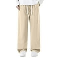 thumbnail image 2 of Styesk Men's Pants Men's Solid Color Pocket Work Pants Straight Leg Pants, 2 of 6