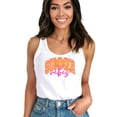thumbnail image 2 of Summer Vibes Tank Top for Women and Teens White Tank Top Small, 2 of 5