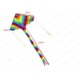 thumbnail image 2 of Rainbow Delta Kite-Rainbow Color Block, 40.9"x47.2",Easy to Fly Kites for Adults, Girls, Boys.Kite for The Beach,Easy Fitting,Kit,Functional&Decorative Tails., 2 of 4