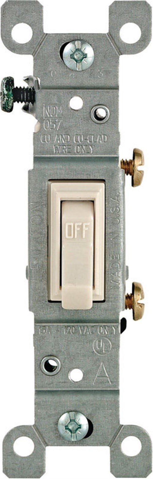 Leviton Mfg 208-01451-02T Light Almond 15 Amp Quiet Switch
