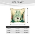 thumbnail image 6 of ZNDUO Throw Pillow, 18"x18" Bed Pillow and Couch Pillows - Indoor Decorative Pillows，Fantasy Monster Forest Girl Throw Pillow, 6 of 8