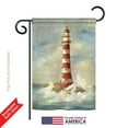 thumbnail image 2 of Breeze Decor - Lighthouse by the Sea Coastal - Everyday Nautical Impressions Decorative Vertical Garden Flag 13" x 18.5" Printed In USA, 2 of 4