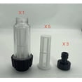 thumbnail image 1 of 1 Set Water Filter Garden Hose, 3/4 Inch Water Filter Set of 5 Filter Inserts + 3 Quick A, 1 of 5