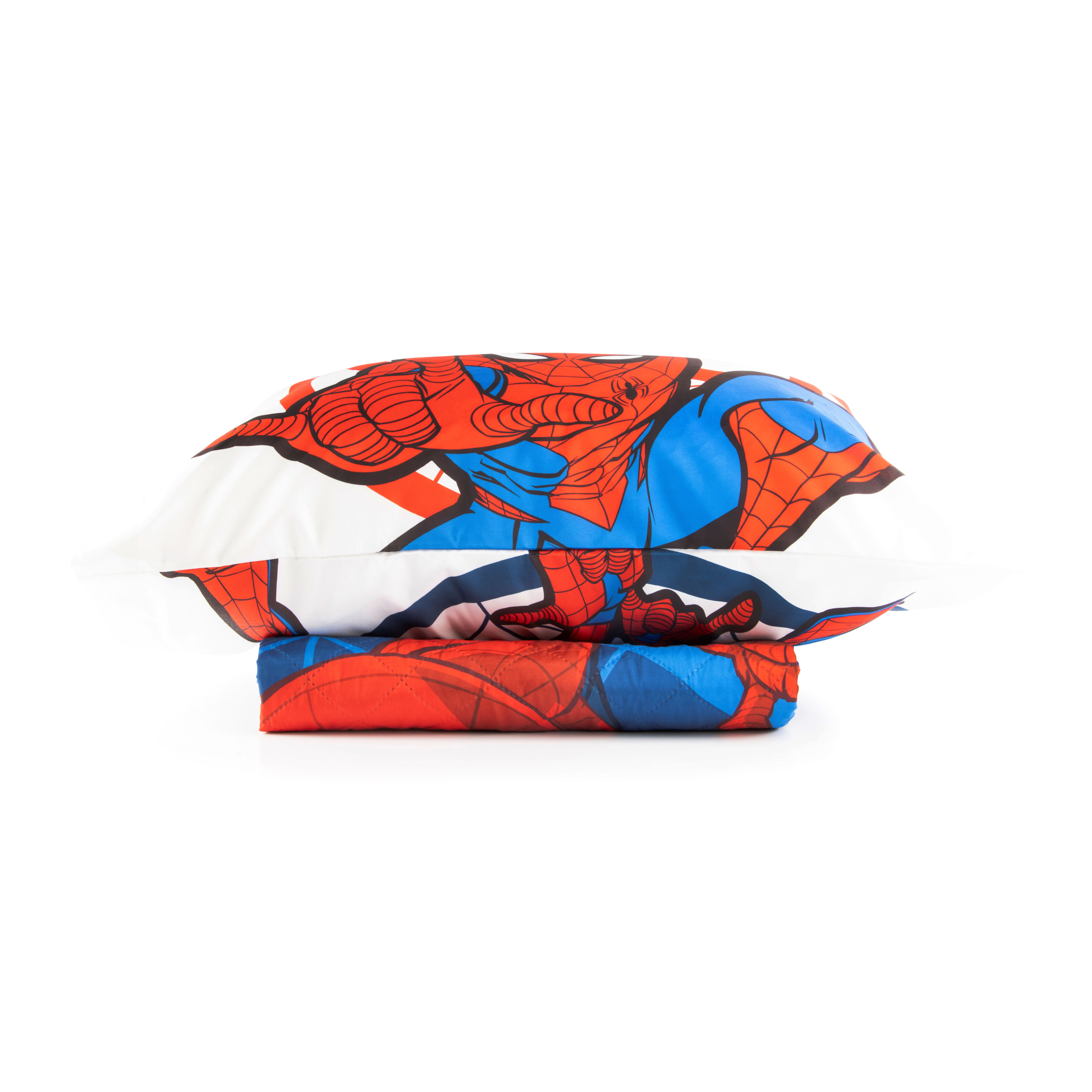 Marvel Spiderman Symbol of Hope 4 Piece Twin Size Kids Quilt Set