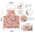 thumbnail image 7 of Pink Christmas Santa Apron-Garden Aprons for Women with Pockets-Cotton Linen Waterproof Kitchen Cooking Gardening Aprons Adjustable for Kitchen,Cooking,BBQ and Salon 32"x27", 7 of 7